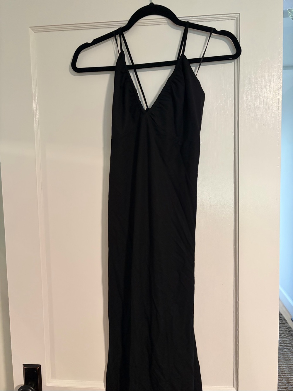 NWT Mango Strappy Black Sundress, Size L